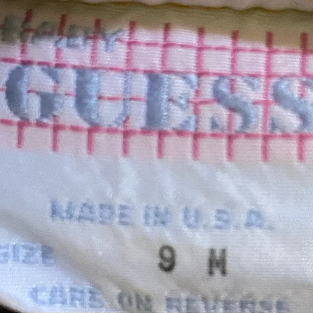 Vintage Baby Guess‎ Size 9 Months Cotton Denim Shortalls